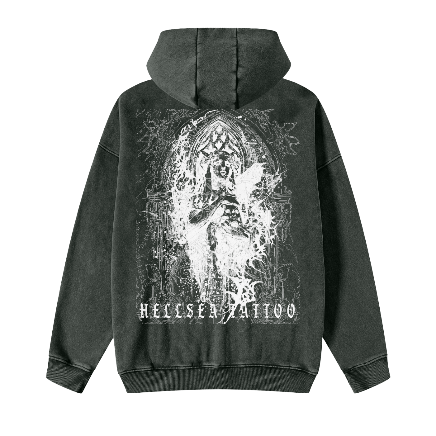 Forsaken Snow Washed Zip-Through Fleece Hoodie