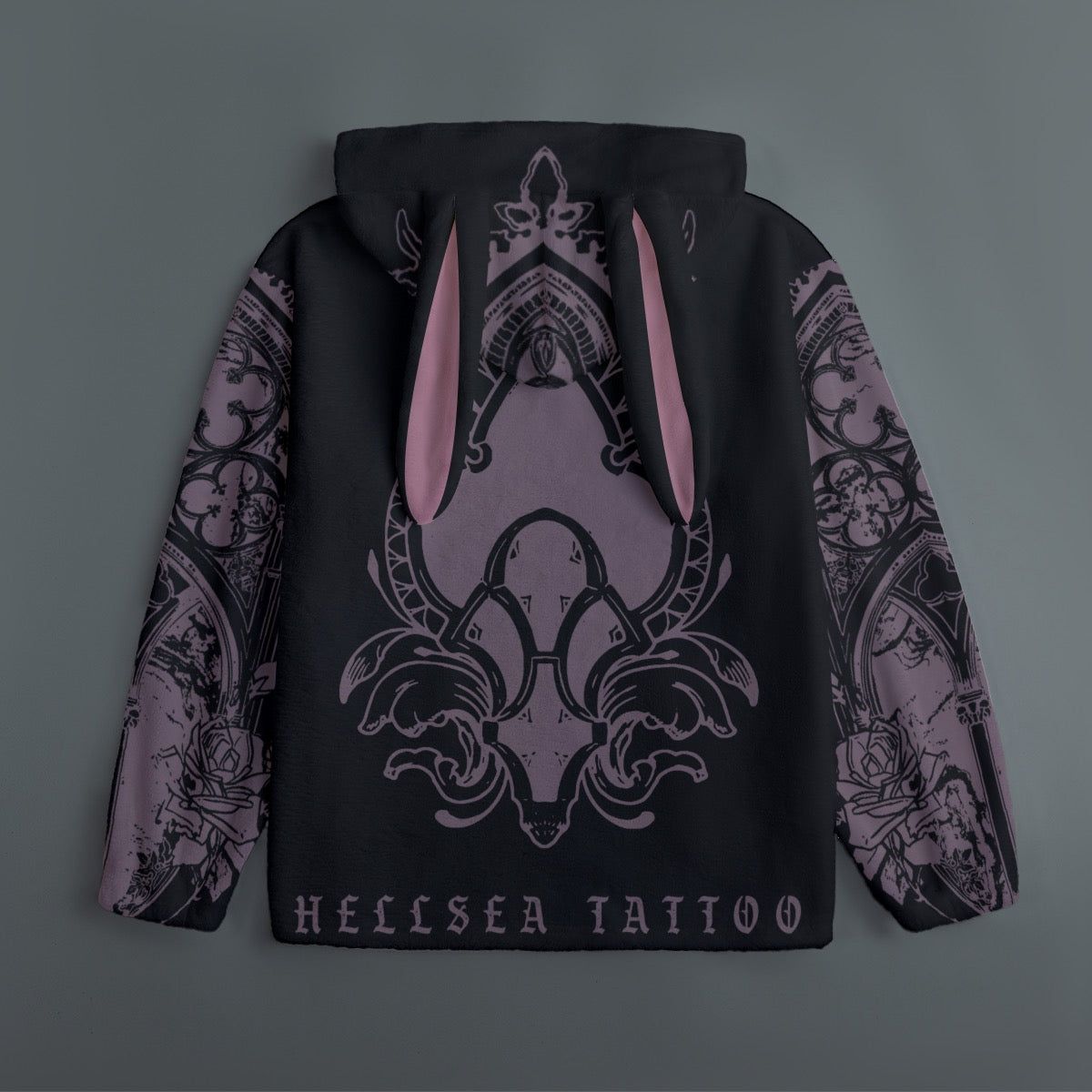 Noire Baroque Bunny Hoodie