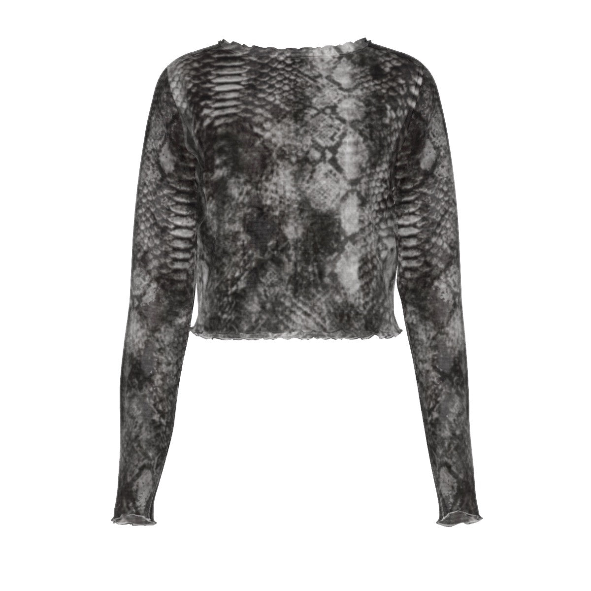 Snake Skin Mesh Long Sleeves T-shirt