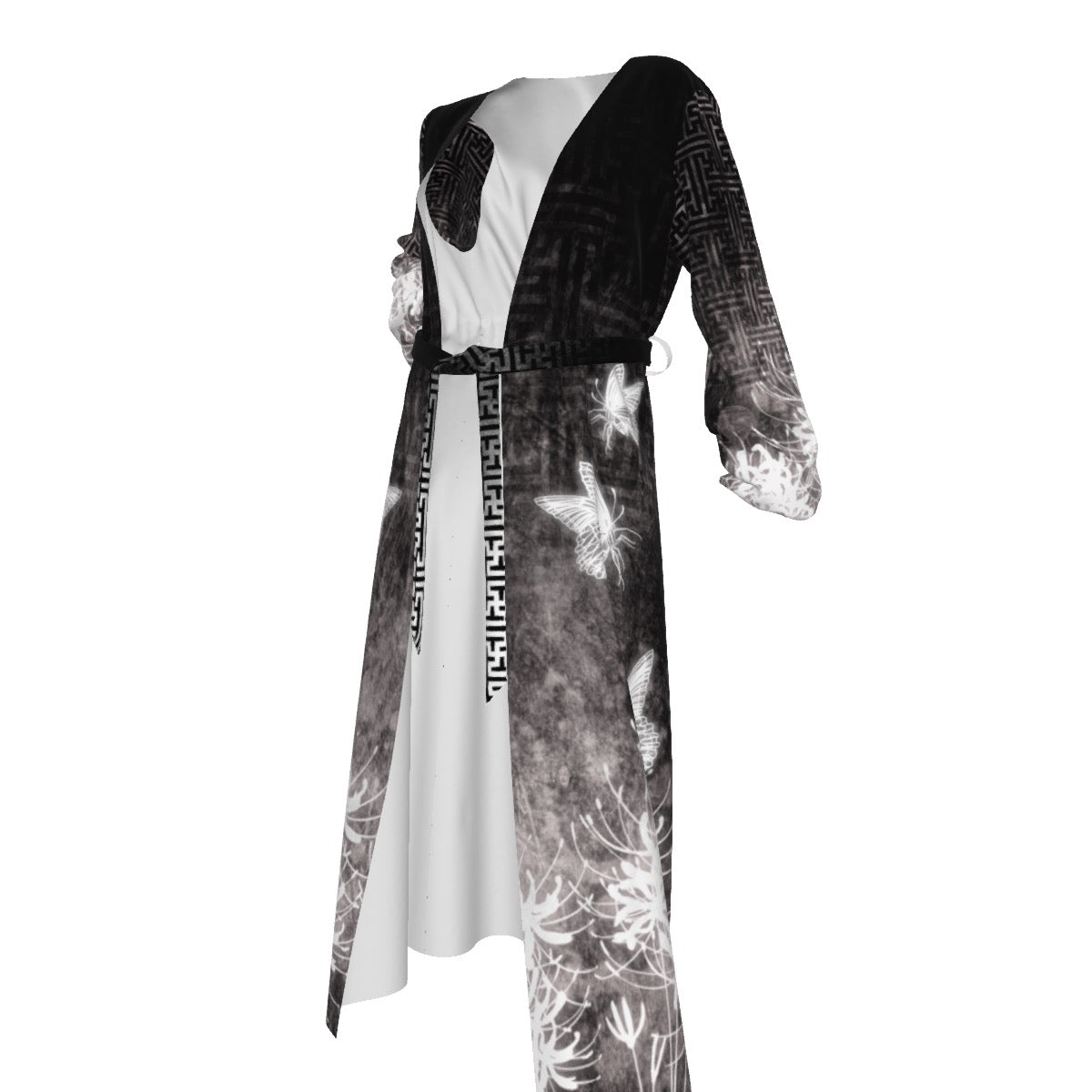 White Sayagata Chiffon Robe