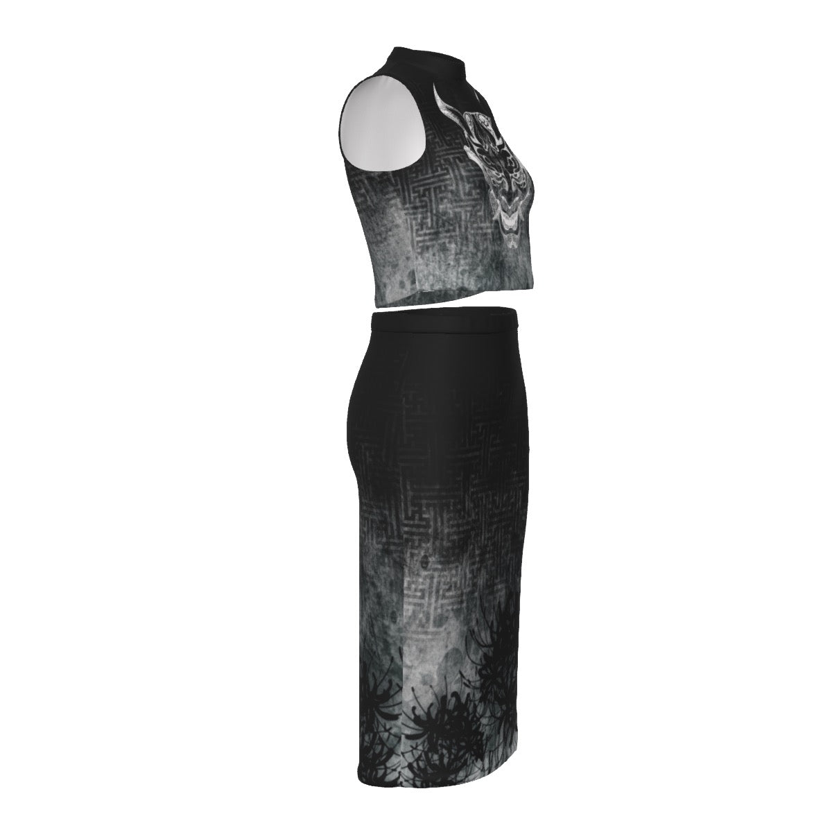 Meido Tank Top & High Split Skirt