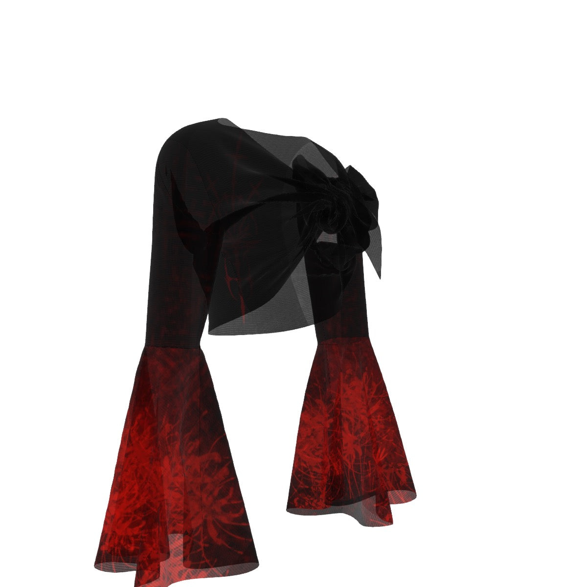 Hell Flower Wrap Blouse