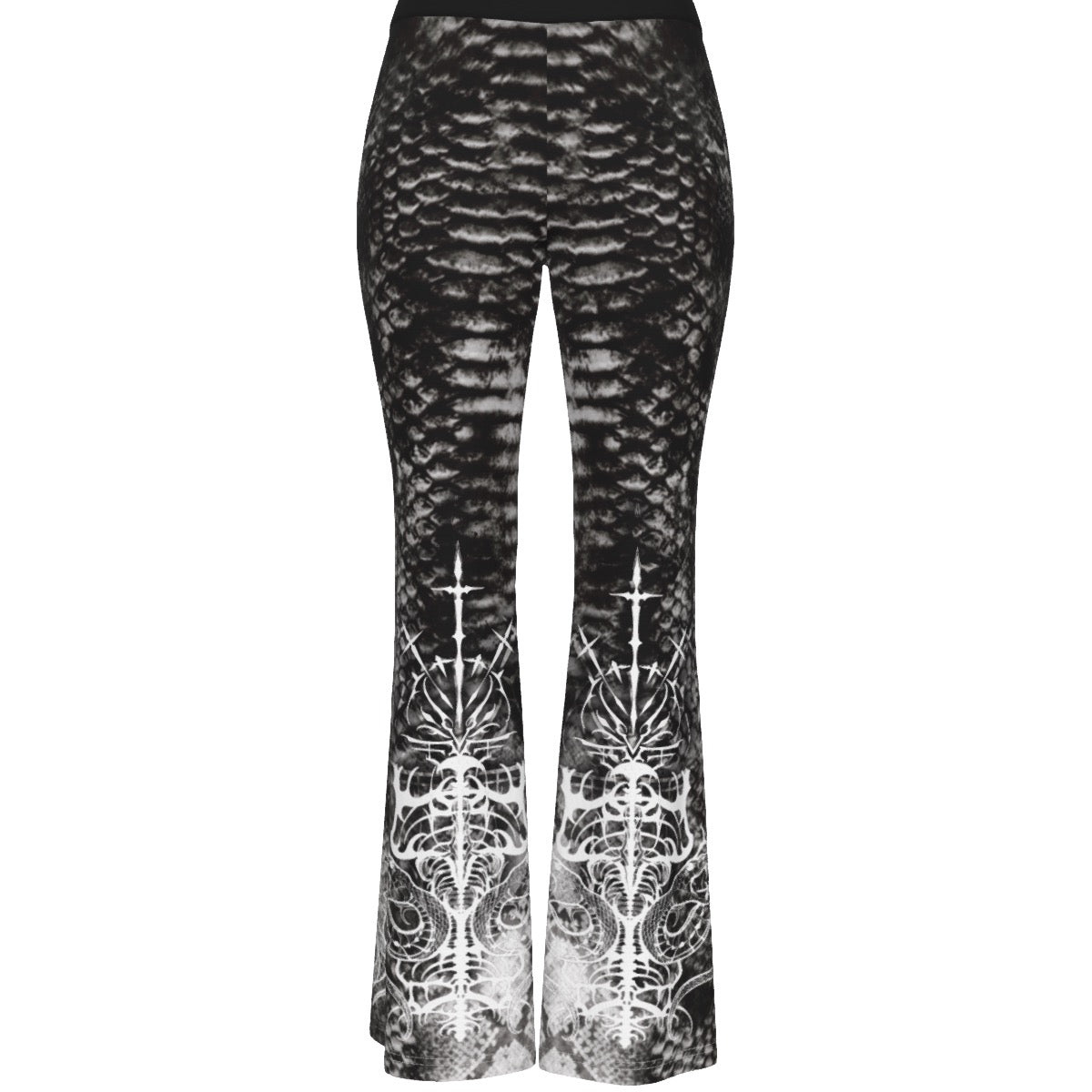 Snake Skin Skinny Flare Pants