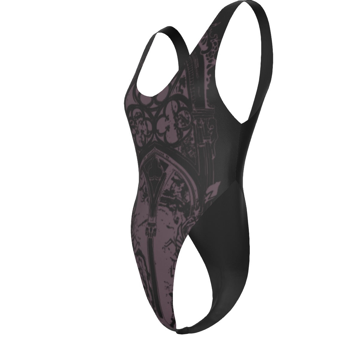 Dark Romance Highwaisted One Piece Swimsuit