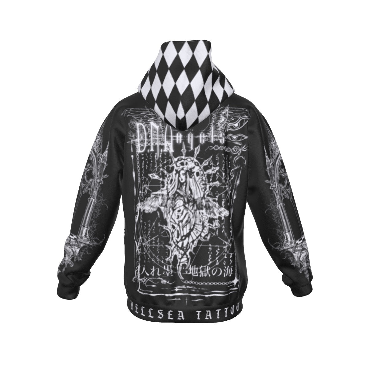 Angelic Cathedral Fleece Zip Hoodie Black
