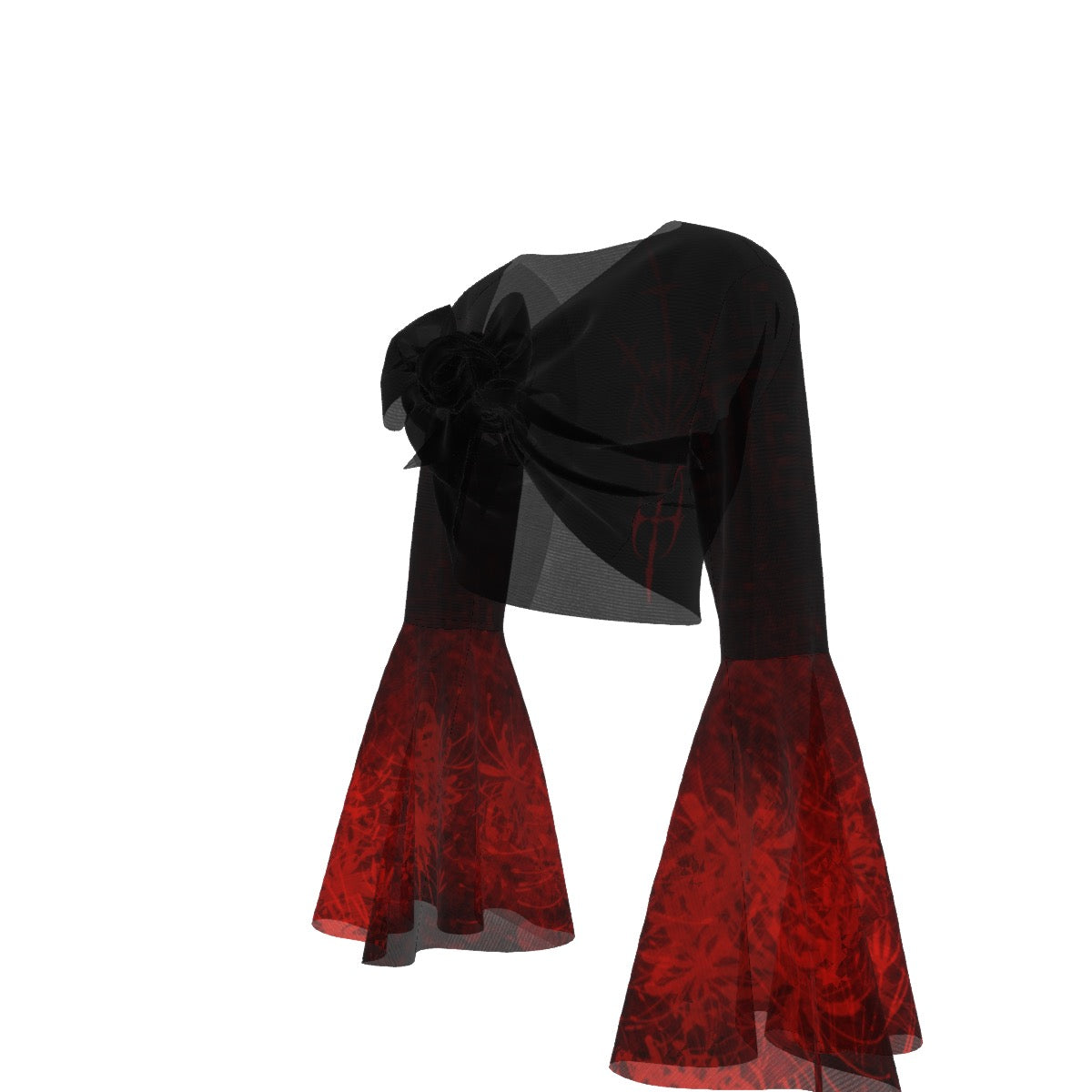 Hell Flower Wrap Blouse