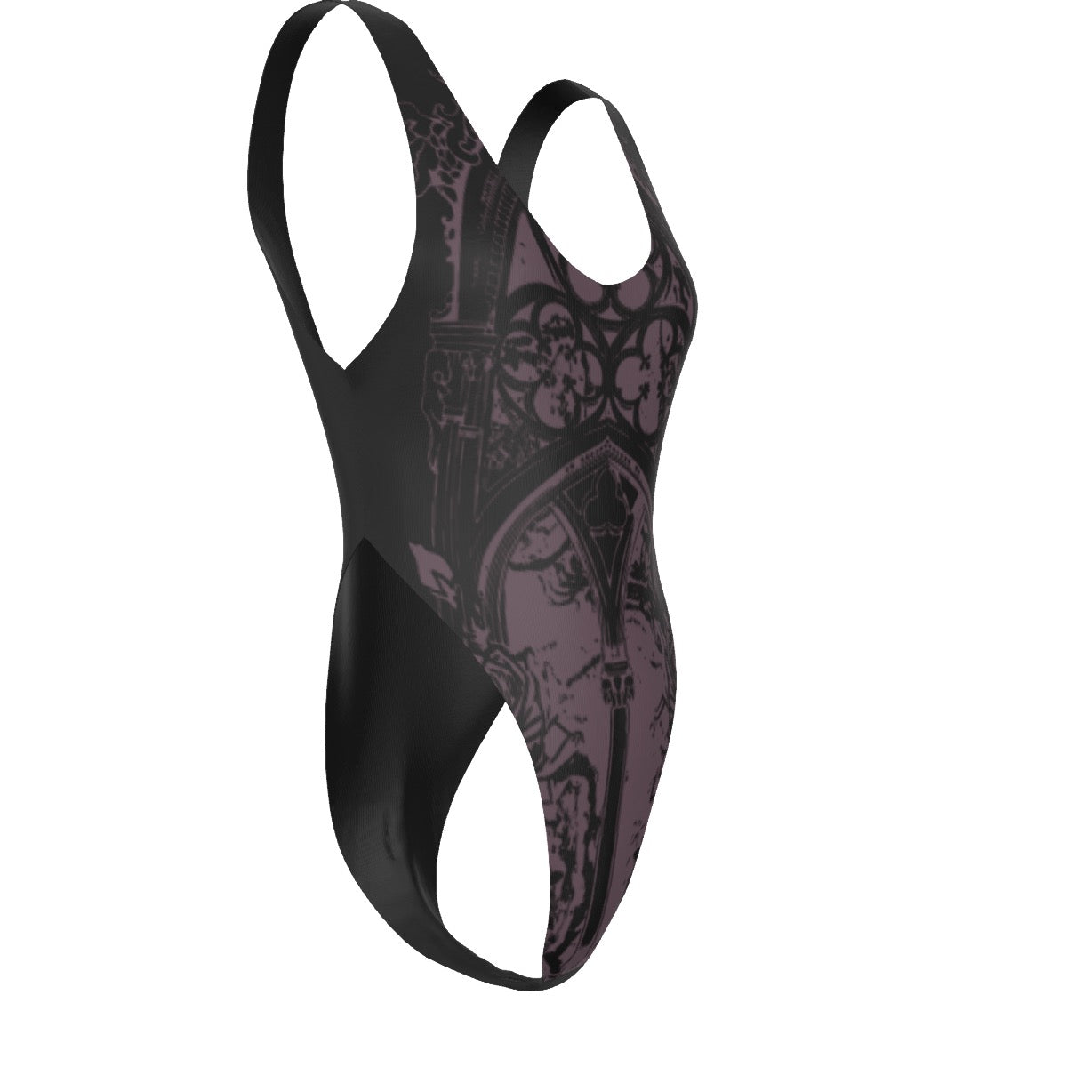 Dark Romance Highwaisted One Piece Swimsuit