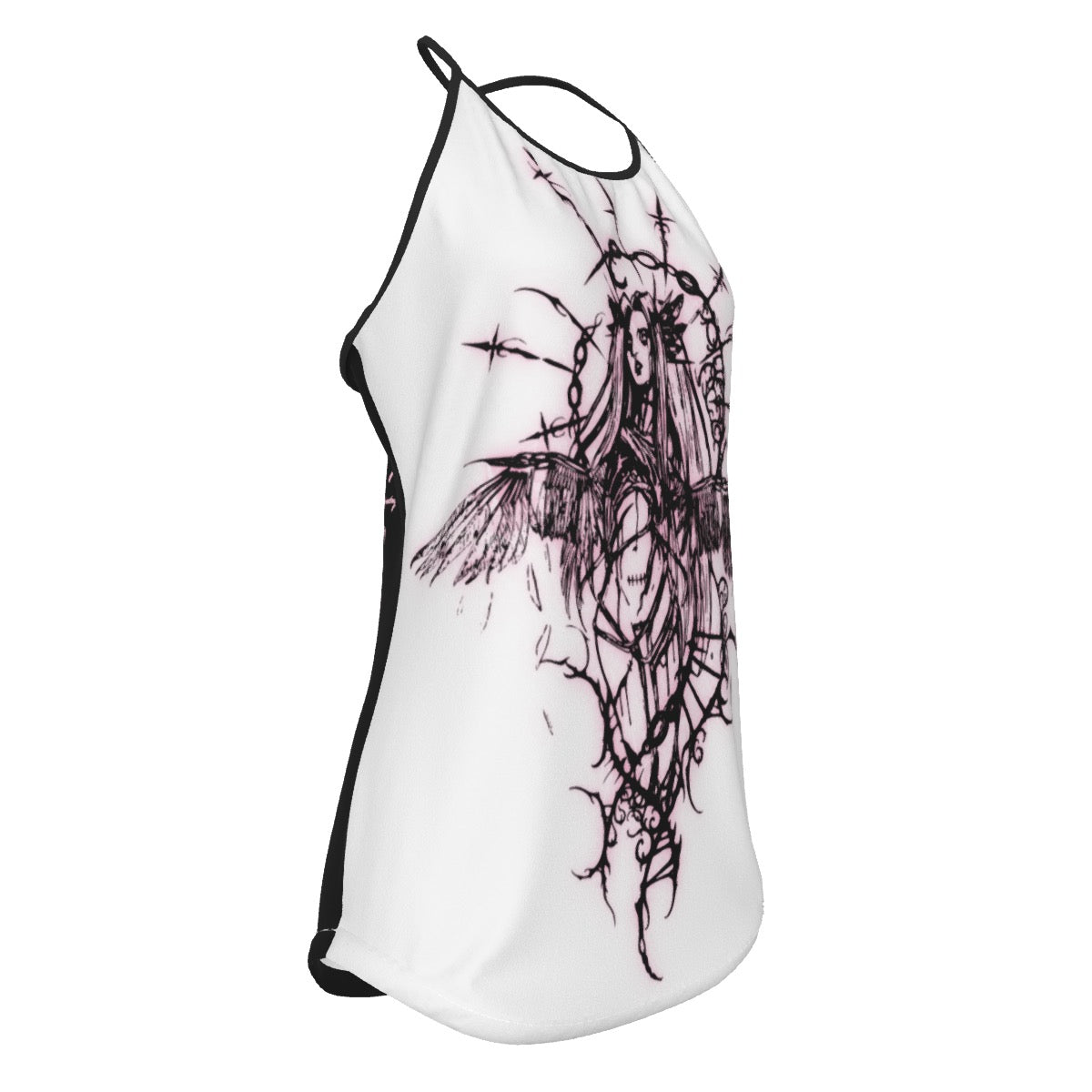 D.N.Angel Pink Cross Tank Top