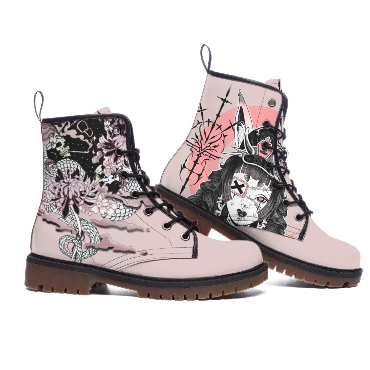 Sakura Dragon Daydream Martin Style Boots (Men)