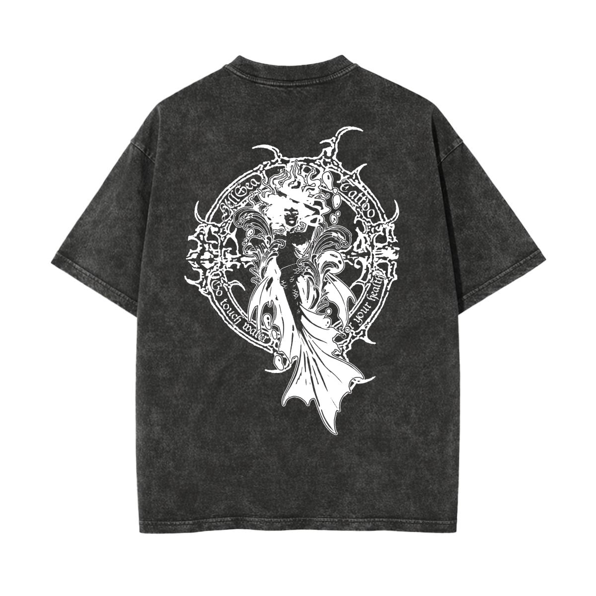 Touch Water Heavyweight Washed T-shirt Cotton Black