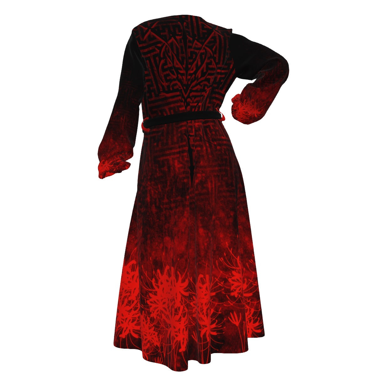 Hell Flower Chiffon Robe