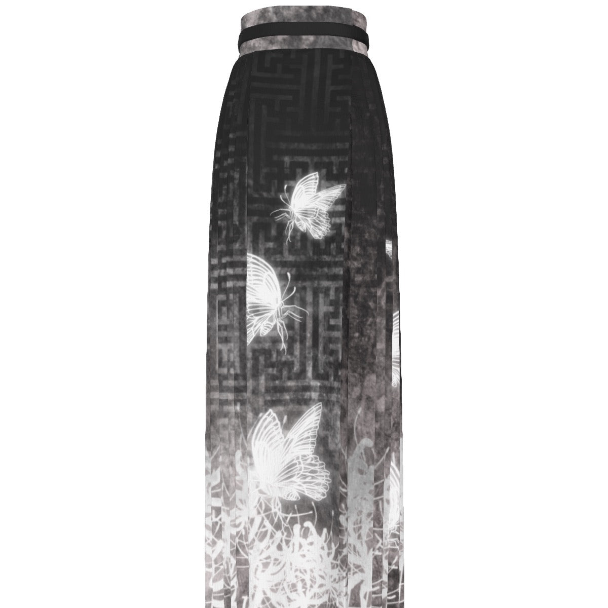 White Higanbana Traditional Pleated Skirt