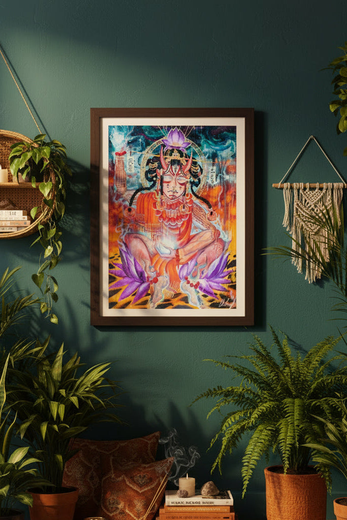 "Ashura’s Seat" Black Frame Mural