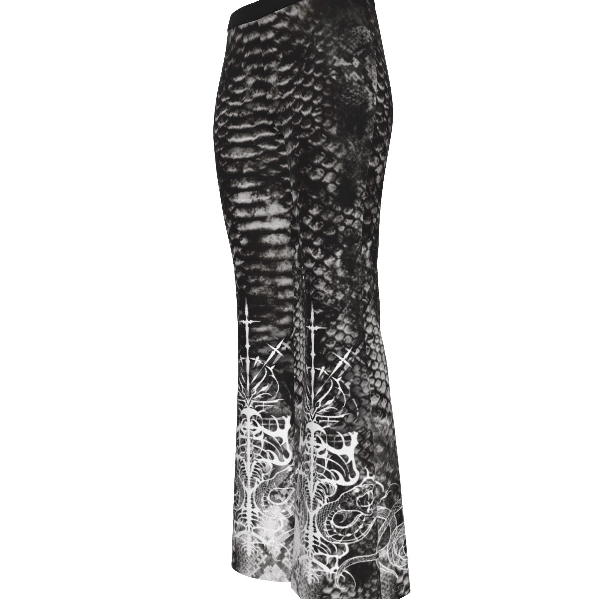 Snake Skin Skinny Flare Pants