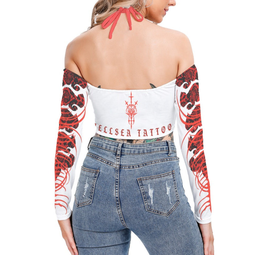 Snake Bite Women's Halter Lace-up Top