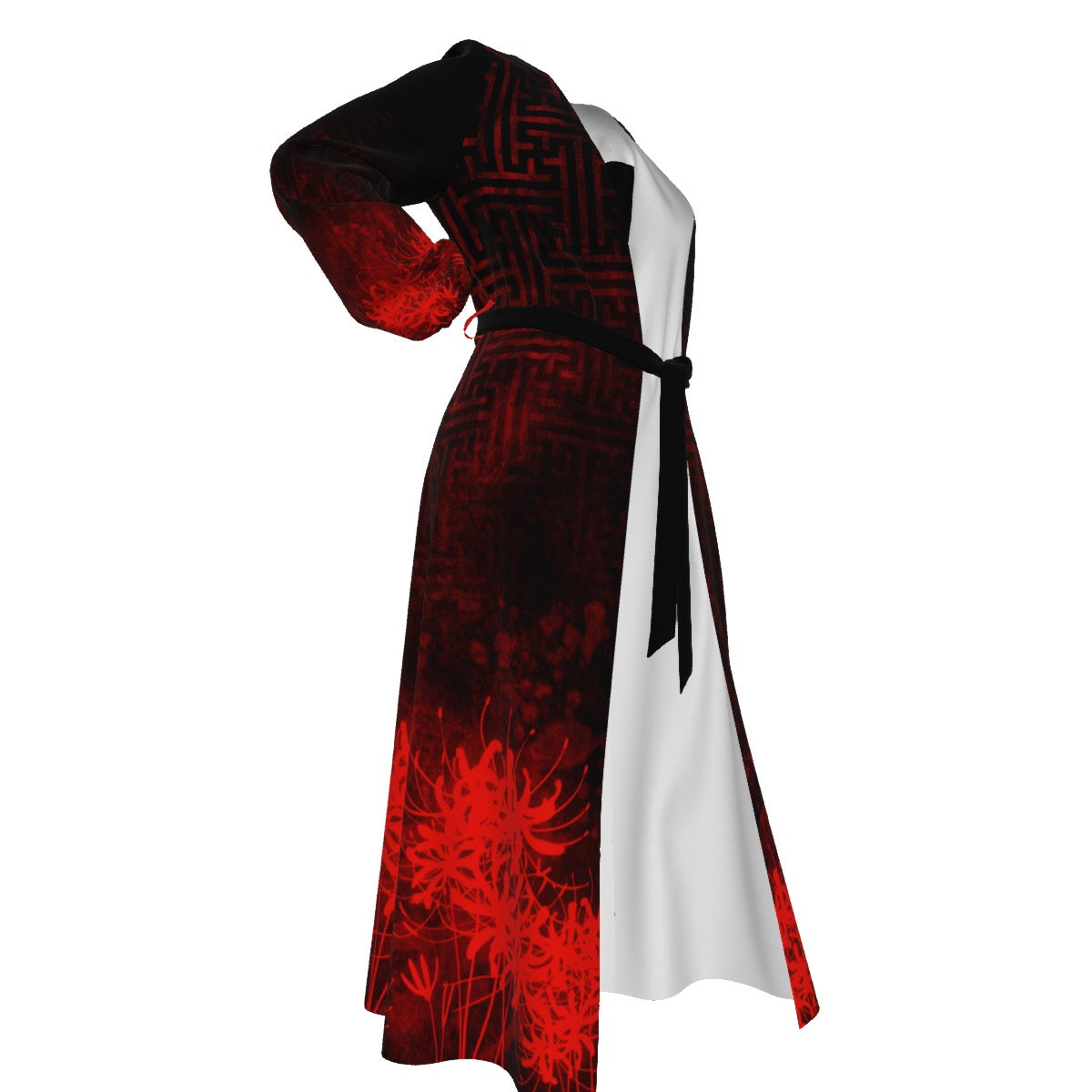 Hell Flower Chiffon Robe