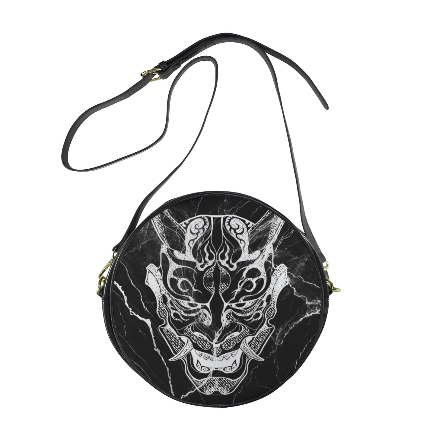 Marble Oni Round Leather Satchel