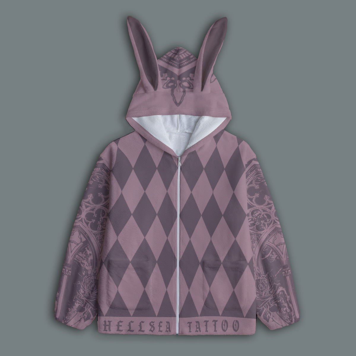 Baroque Bunny Hoodie Rose