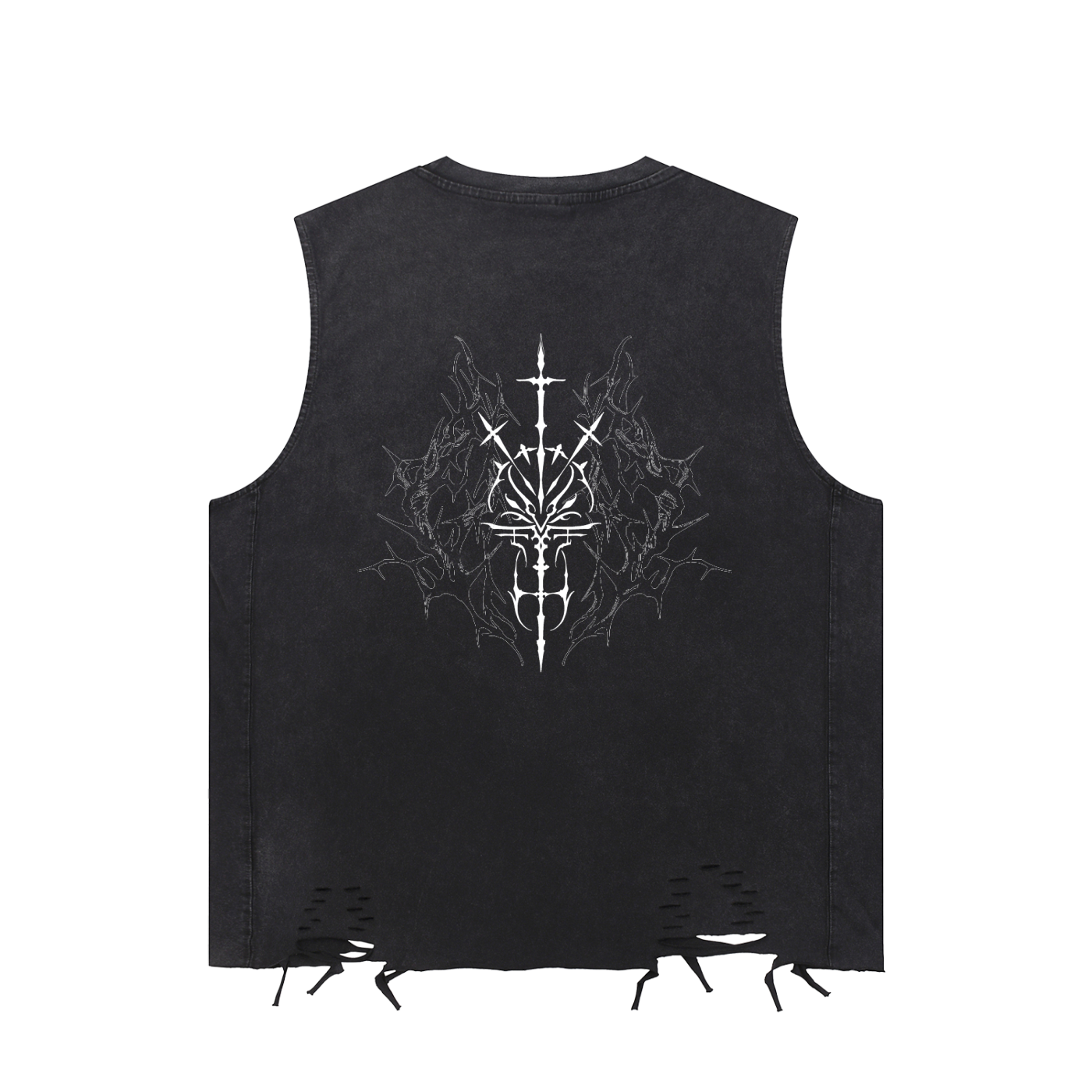 Faith Reaper Stressed Snow Washed Tank Top