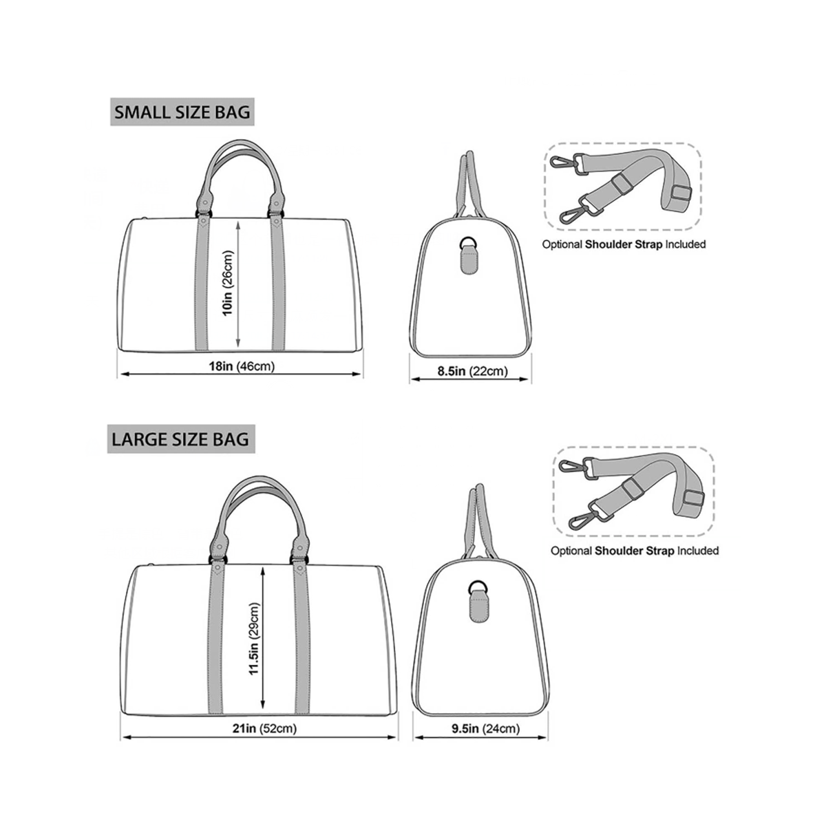 Rose Romantic Canvas Duffle Bag