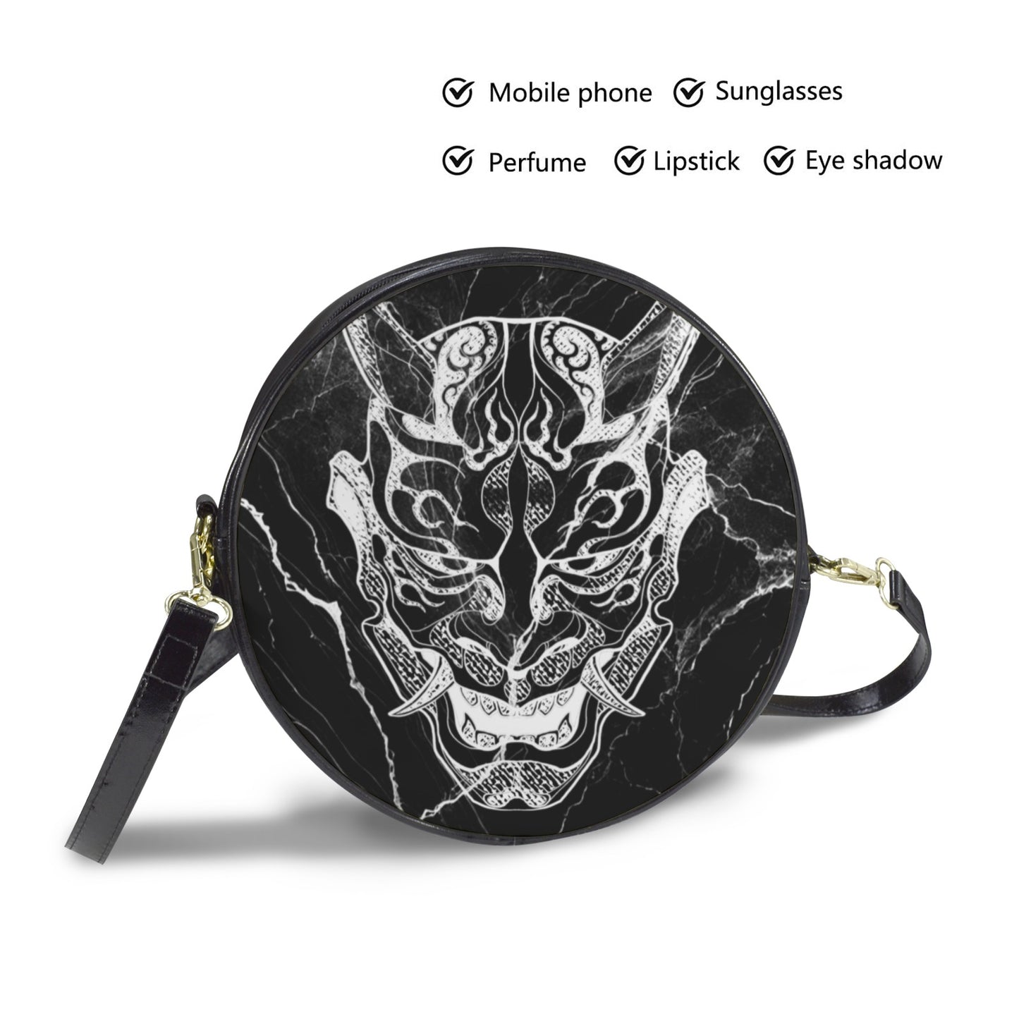 Marble Oni Round Leather Satchel