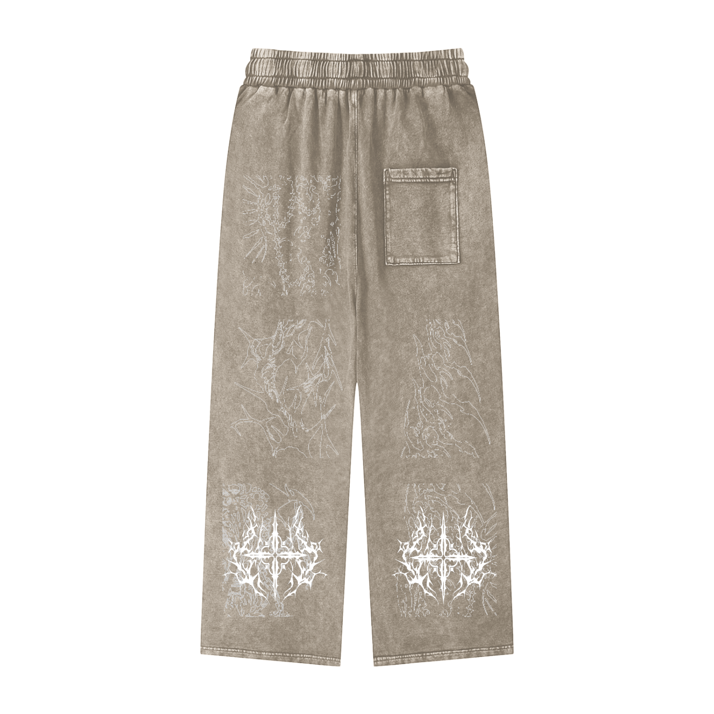 Grave Rubbing Acid Wash Straight Leg Pants