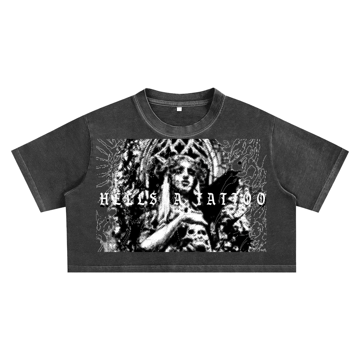 Grave Maiden Snow Washed Crop Top