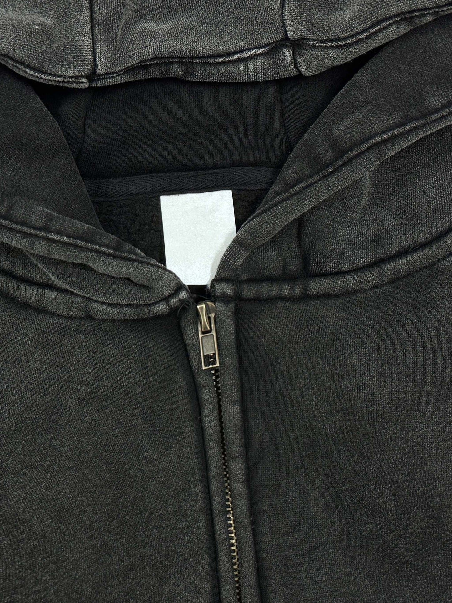 Forsaken Snow Washed Zip-Through Fleece Hoodie