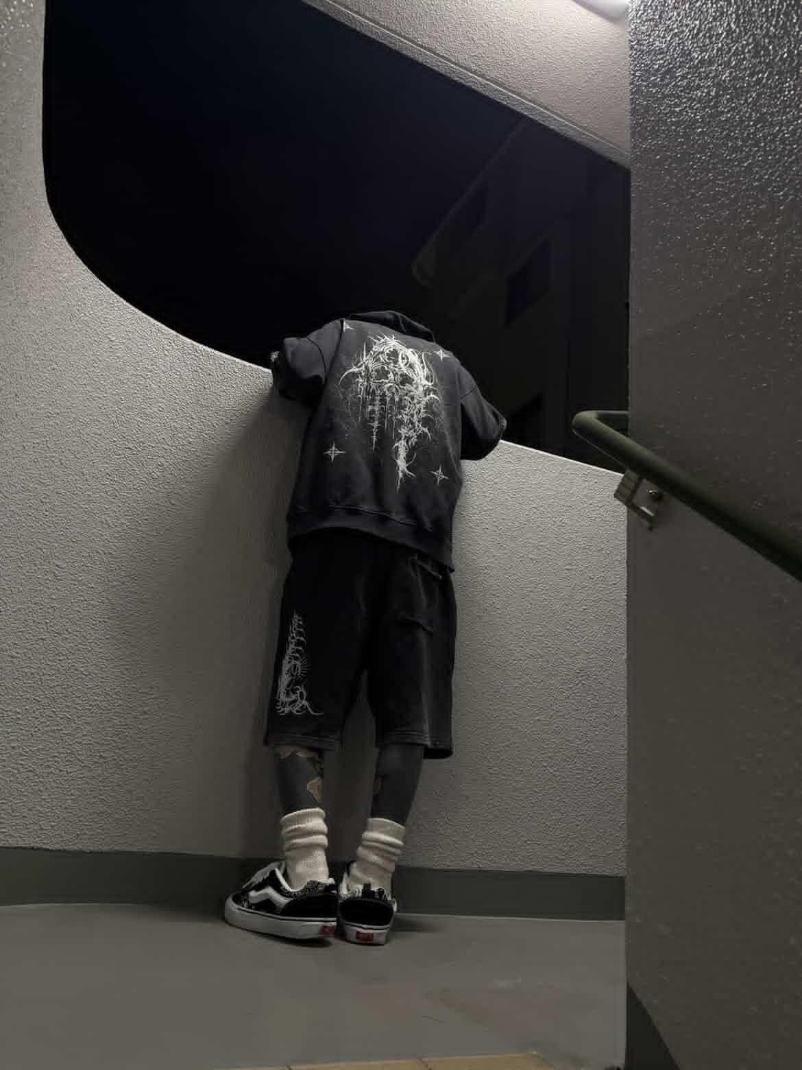 Faith Reaper Sigil Reverse Dyed Sweatshorts