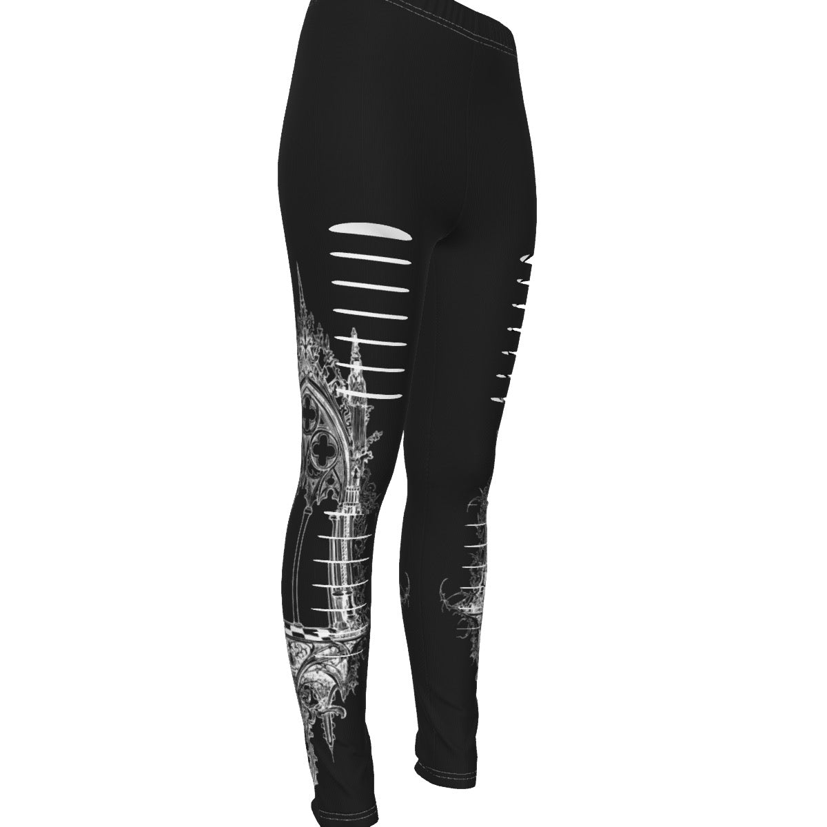 Ripped Black Cathedral Leggings