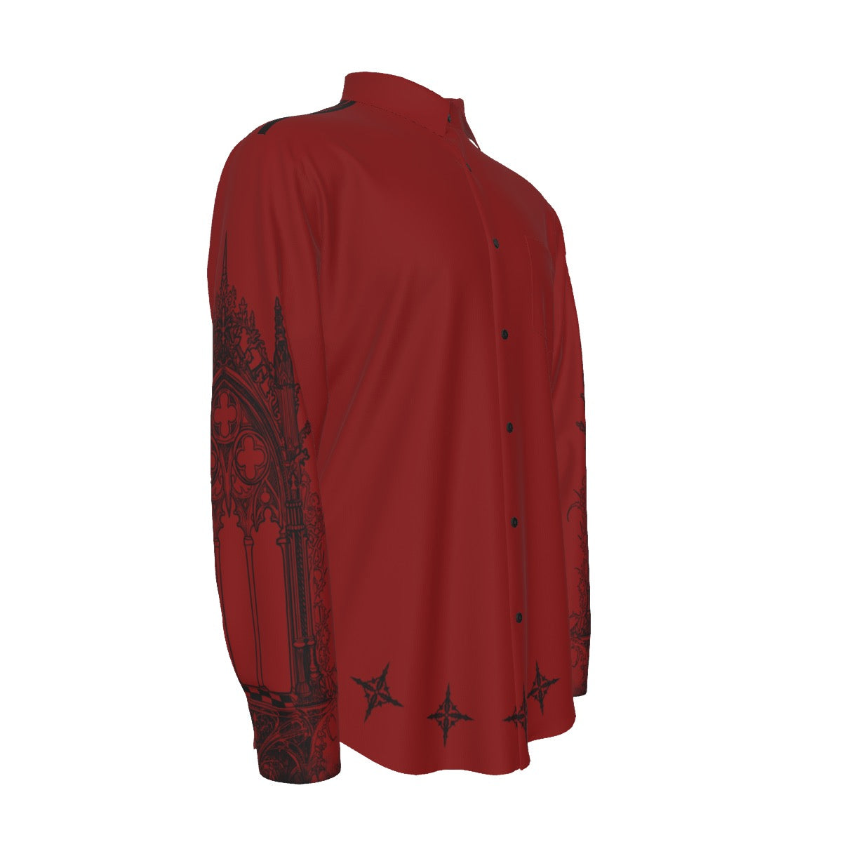 Ox Blood Vampire Cathedral Long Sleeve Shirt