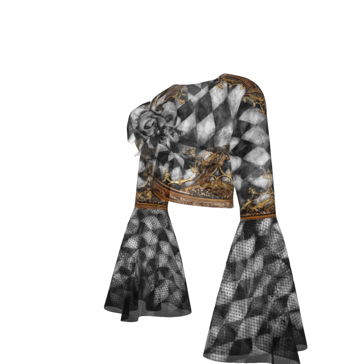 Baroque Diamond Sheer Bell Wrap