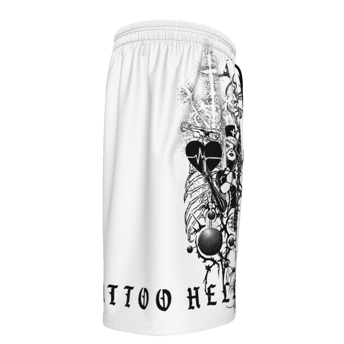 White Sigil Nurse Beach Shorts
