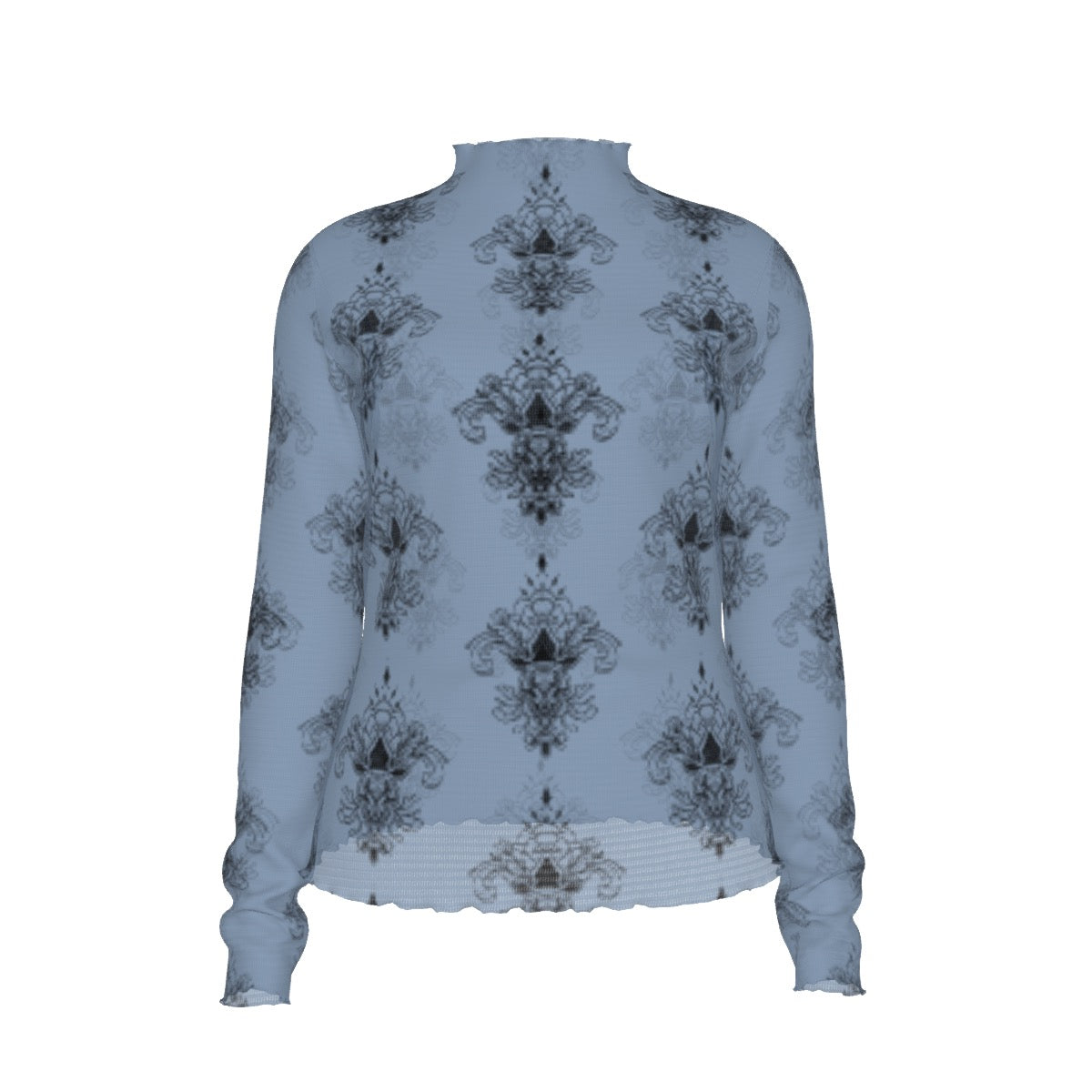 Periwinkle Ornamental Mesh Shirt