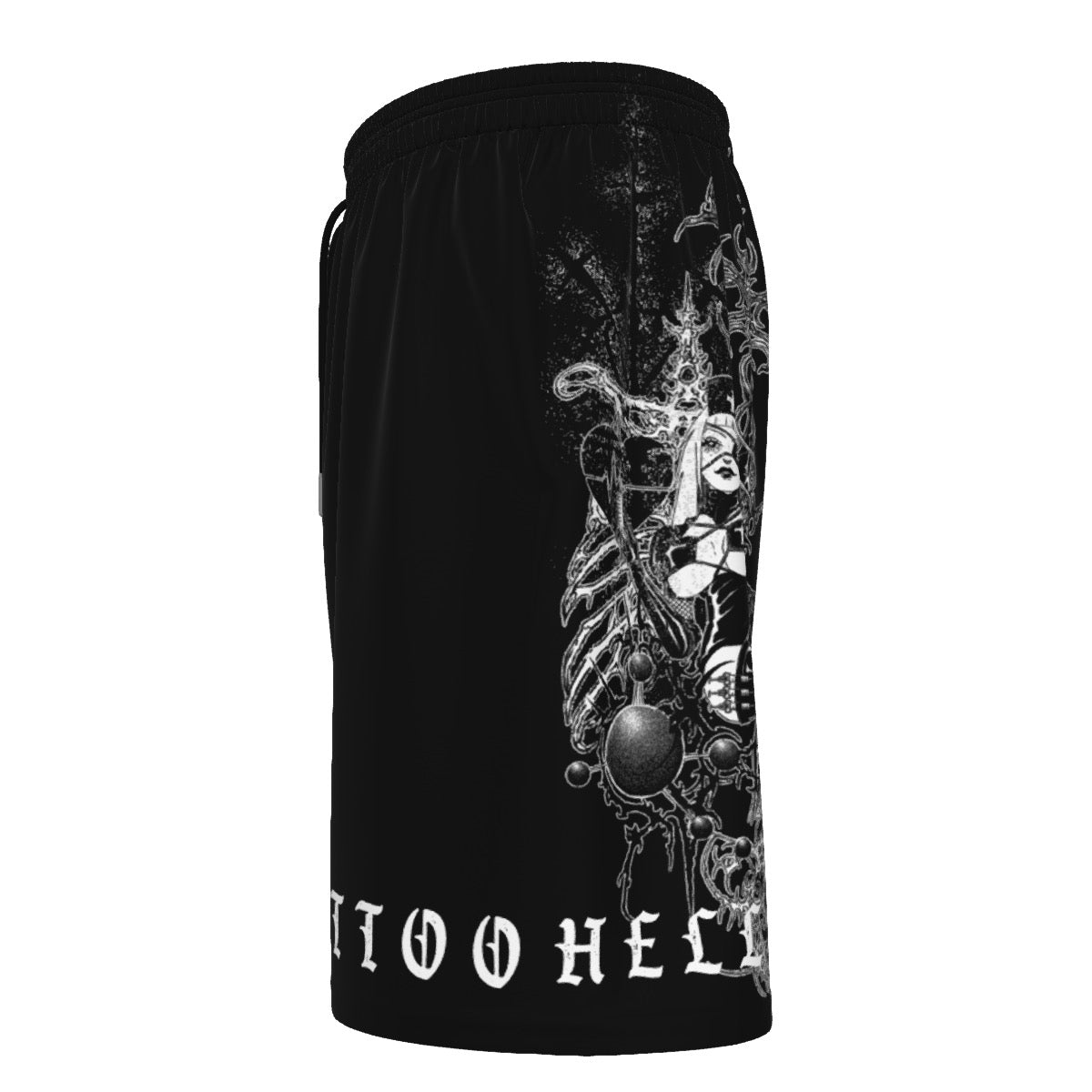 Black Sigil Nurse Beach Shorts