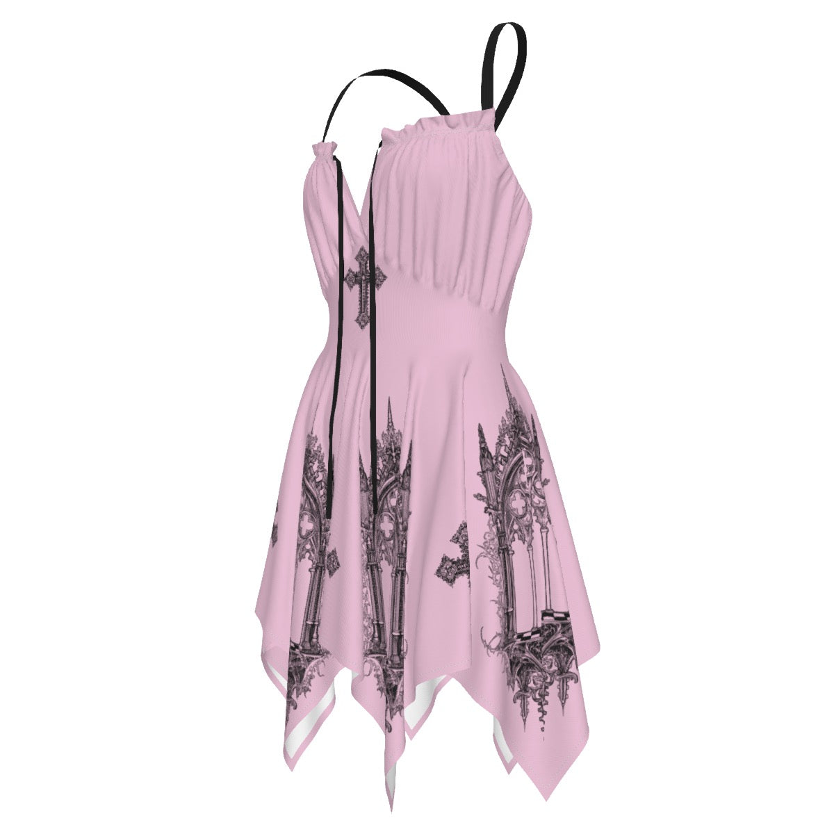 Gothic Blush Vampire Slip Dress