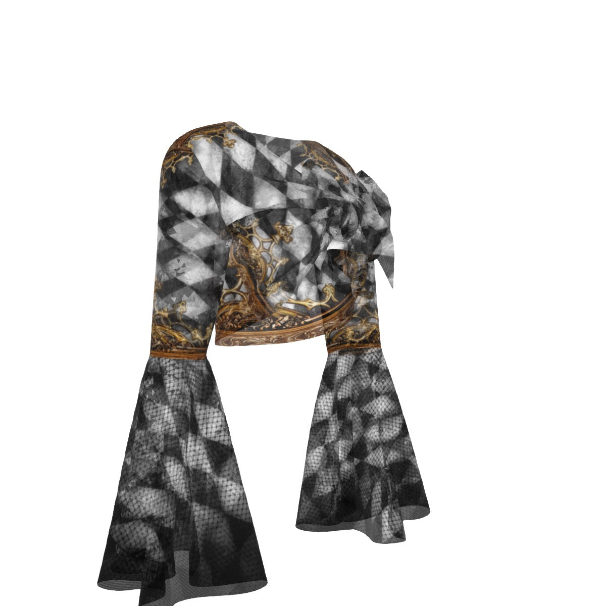Baroque Diamond Sheer Bell Wrap