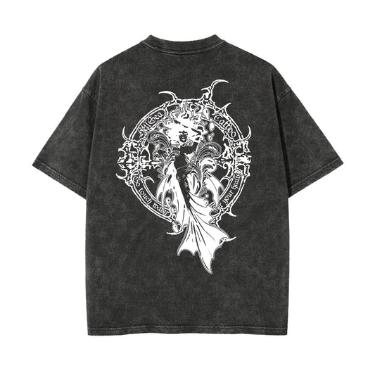 Touch Water Heavyweight Washed T-shirt Cotton  Black