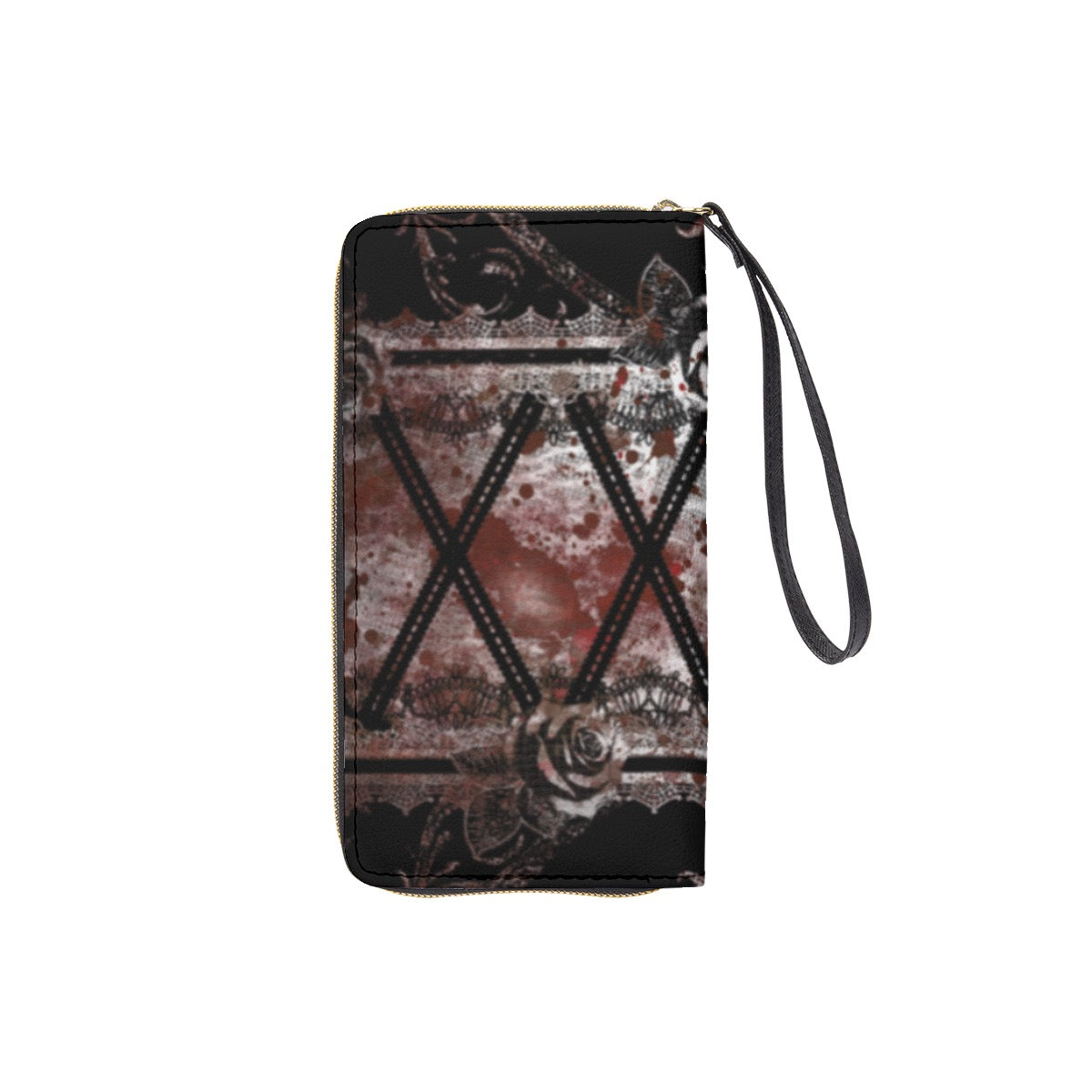 Sang et Dentelle Long Wallet With Strap