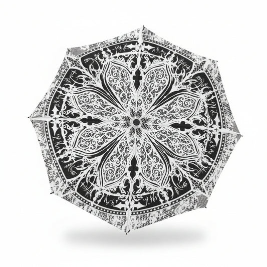 White/black Gothic Lace Mandala Umbrella