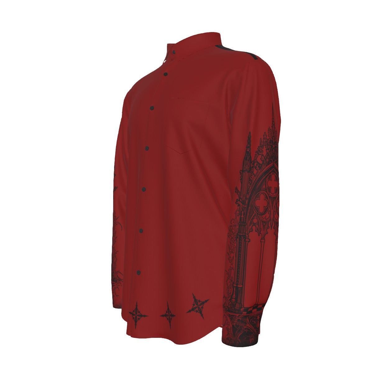 Ox Blood Vampire Cathedral Long Sleeve Shirt