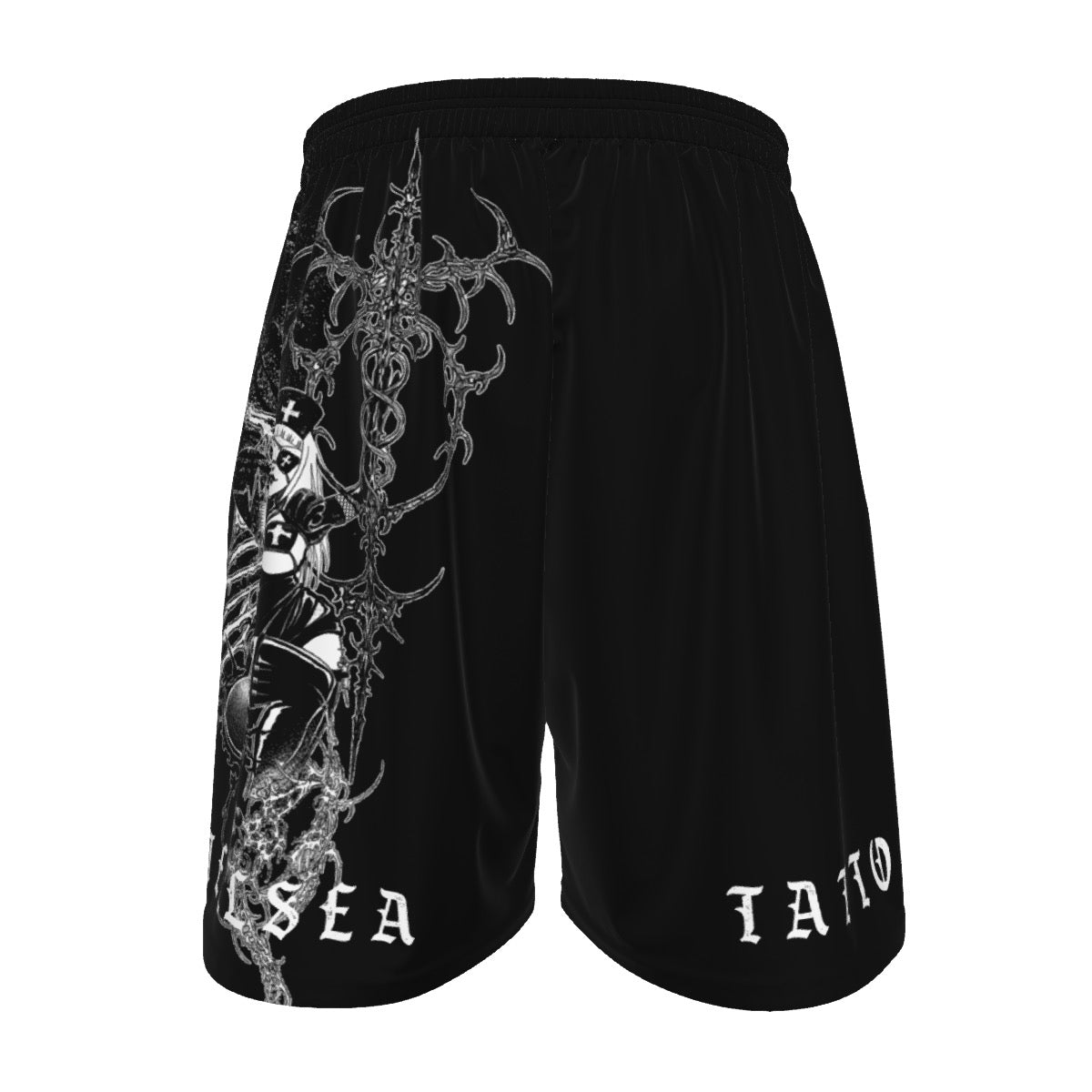 Black Sigil Nurse Beach Shorts