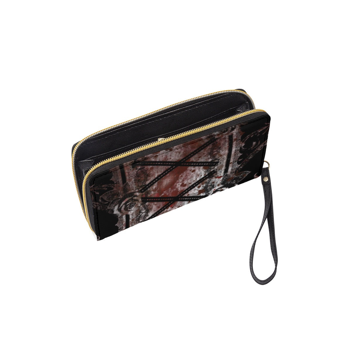 Sang et Dentelle Long Wallet With Strap