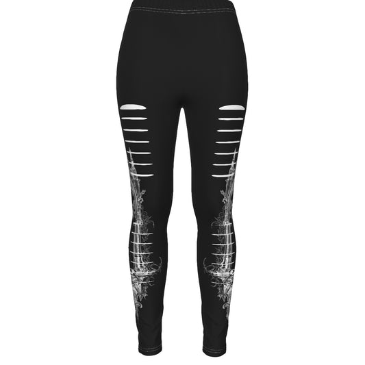 Ripped Black Cathedral Leggings