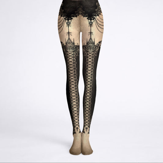 Élise Illustrated Tights Light