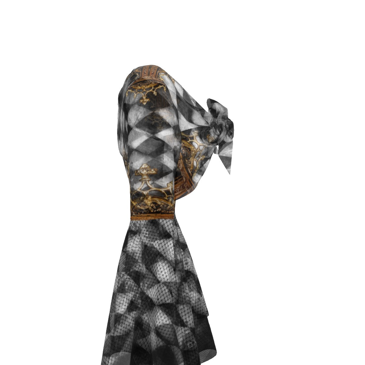 Baroque Diamond Sheer Bell Wrap