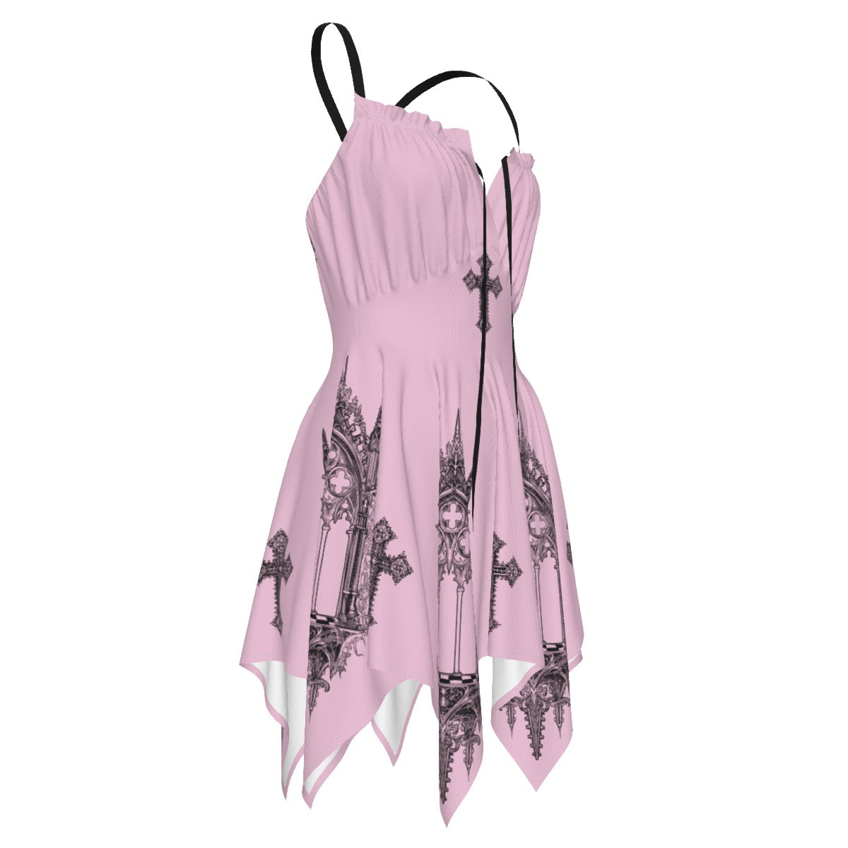 Gothic Blush Vampire Slip Dress