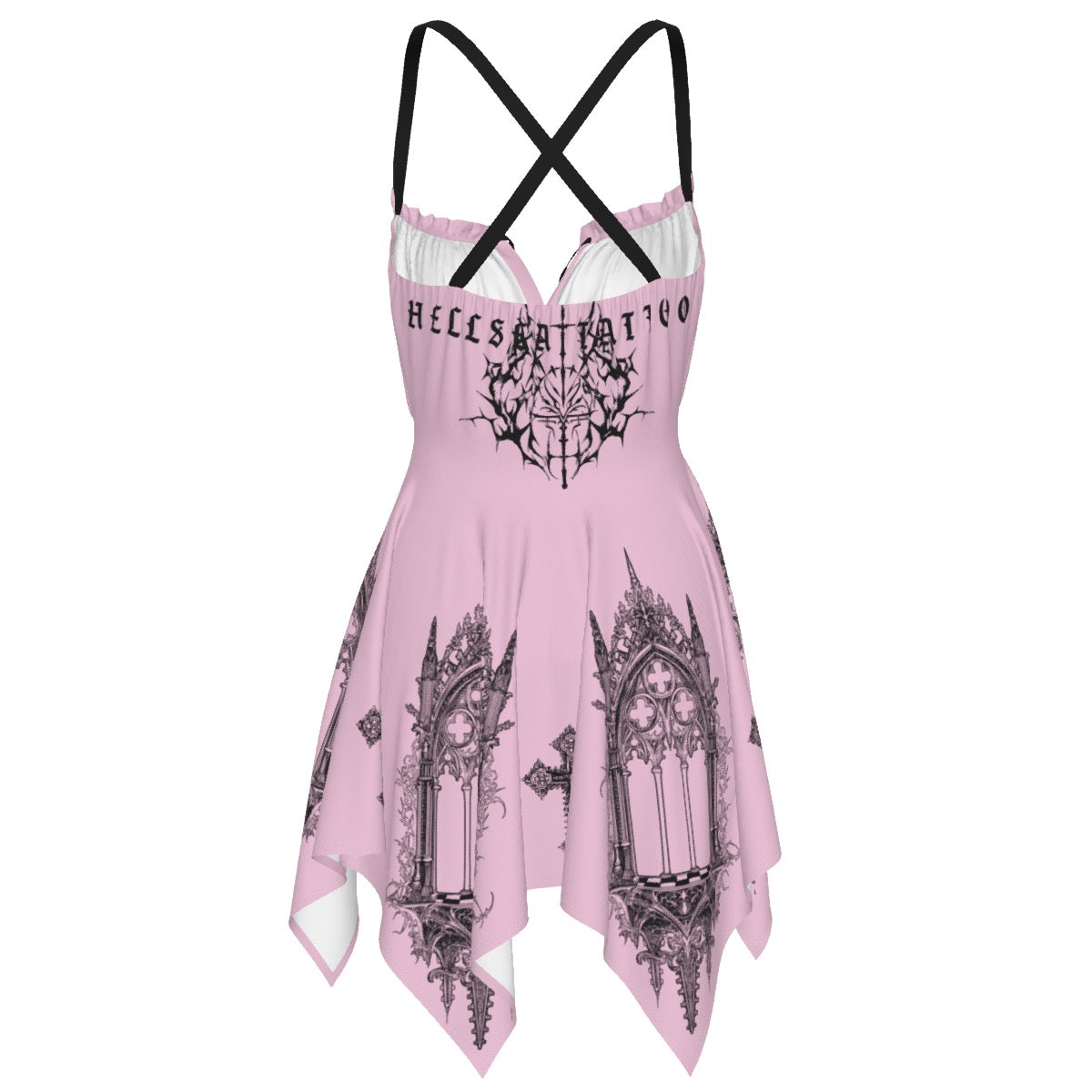 Gothic Blush Vampire Slip Dress