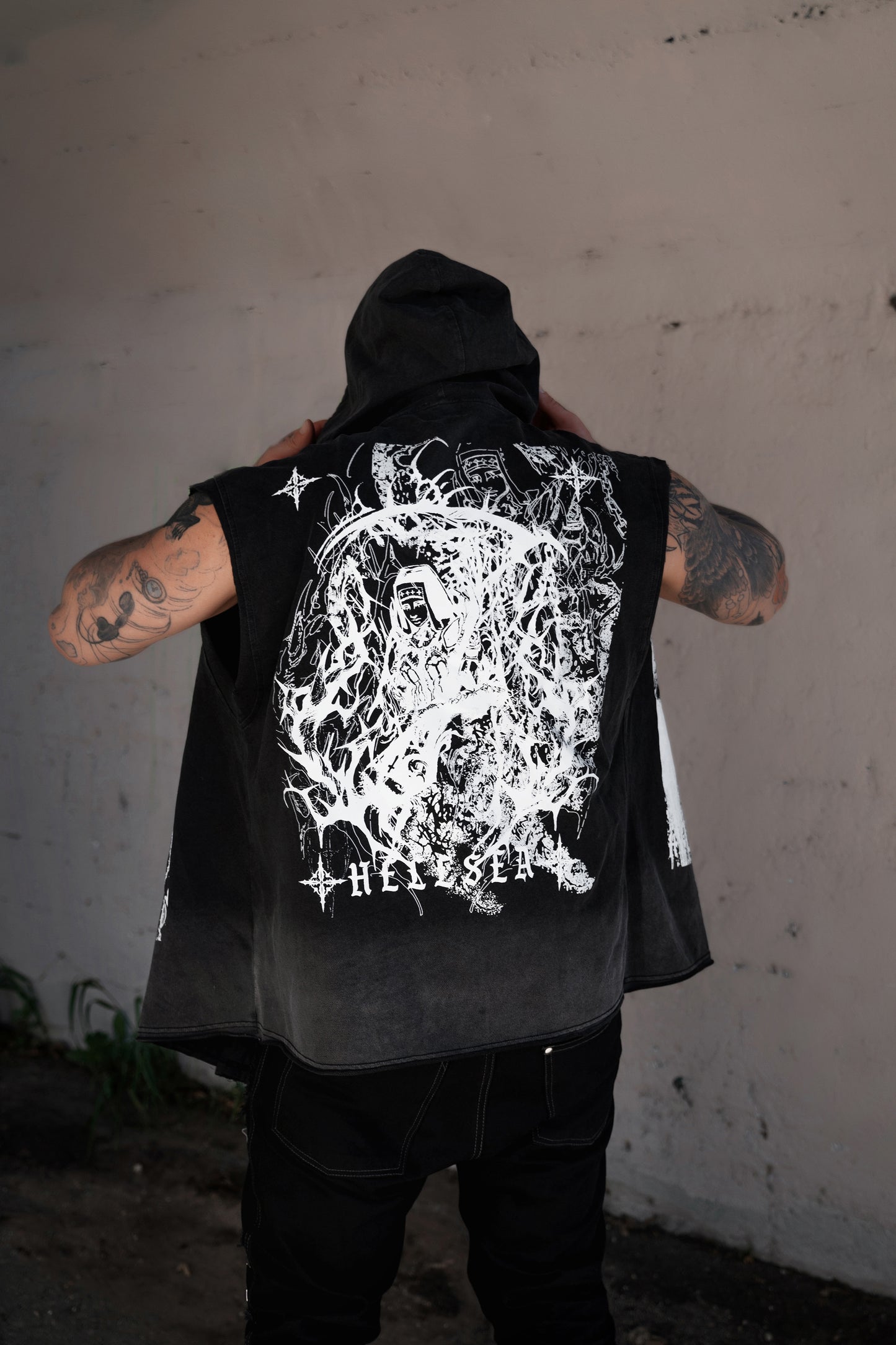 Faith Reaper Vintage Washed Zip-Up Hooded Tank Top