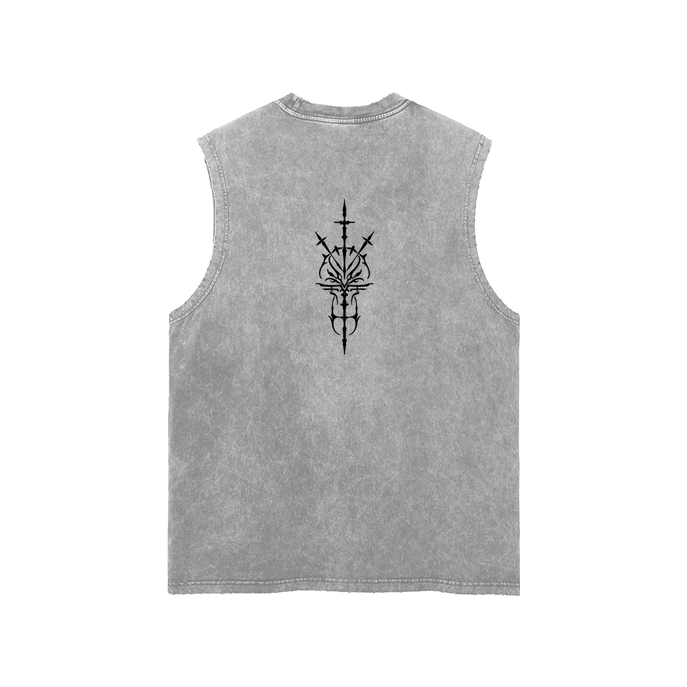 Touch Water Snow Washed Frayed Hem Tank Top